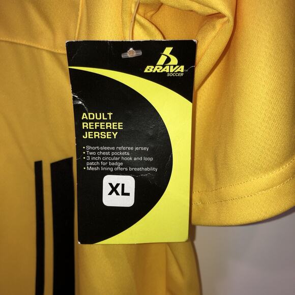 Brava Soccer Pullover Adult XL Multicolor Short Sleeve Referee Jersey NWT - Picture 7 of 10